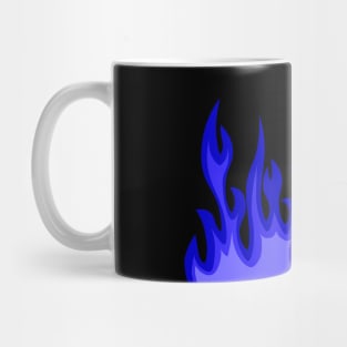Blue fire grunge aesthetic Mug